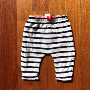 Baby gap 0-3months navy and white stripe pants